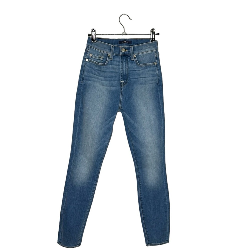 T30 7 For All Mankind the Ribcage High Waist Skinny Jeans Size 25 Gwenevere